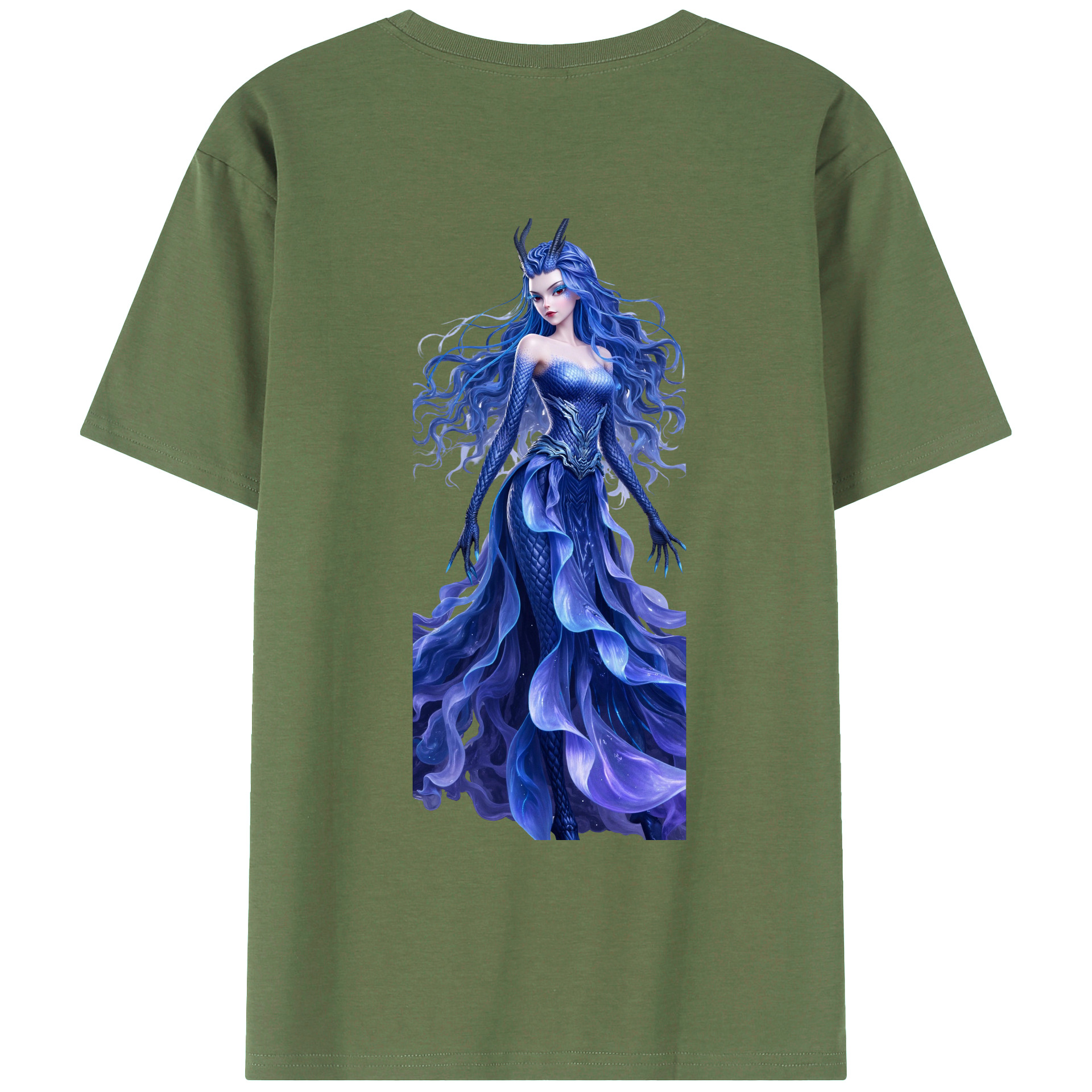 （画像用） Ne Zha 2 ナタ 魔童の大暴れ 綿100％ メンズ半袖Tシャツ（バックプリント） 通気性